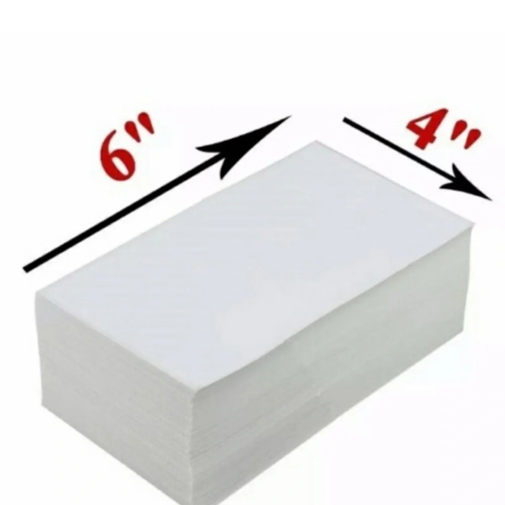 Direct Thermal Shipping Labels for Zebra & Rollo Printers, Fanfold 500 PCS 4x6”